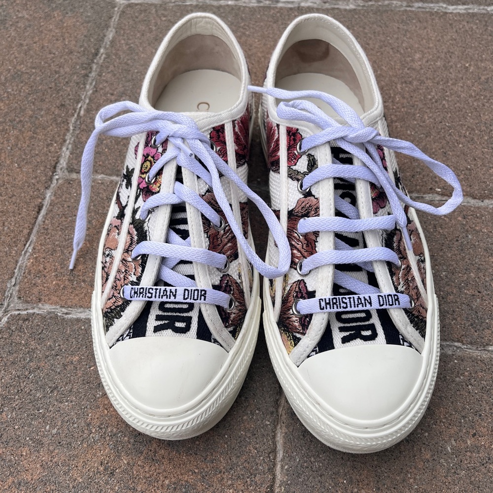 DIOR Walk'n'Dior Platform Floral Sneaker 37 US